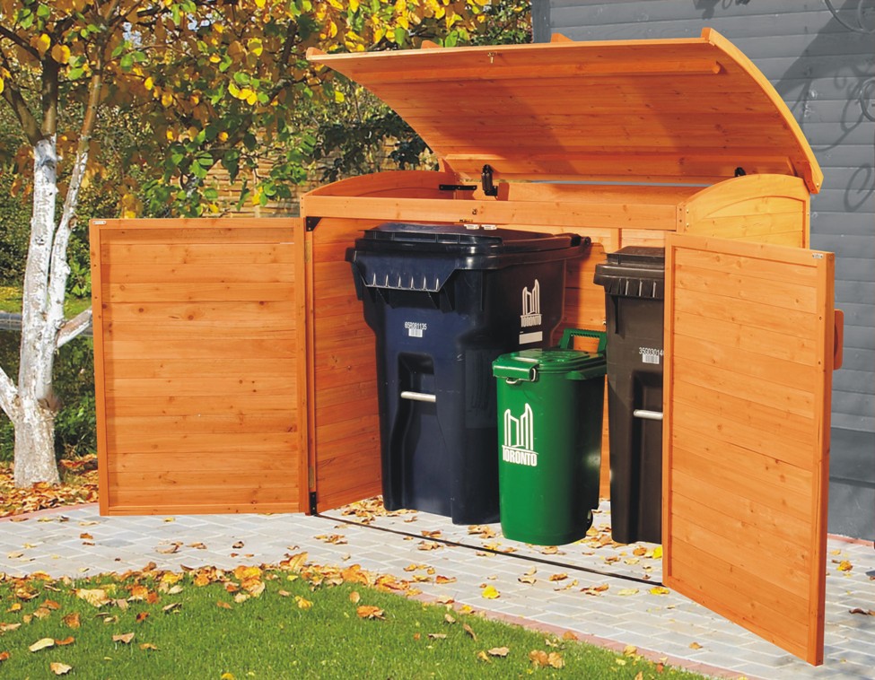DIY backyard idea to making up space for a home recycling centre